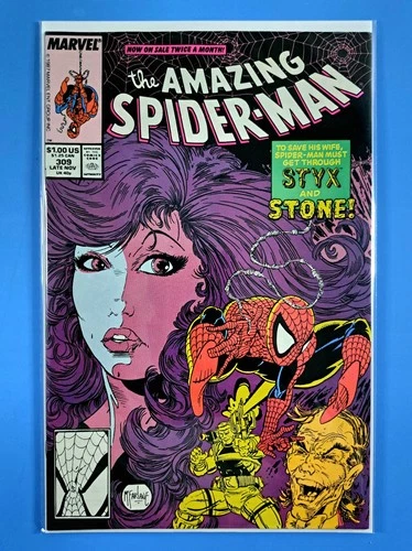 Amazing Spider-Man #309 Marvel 1988 McFarlane 1st App Styx Stone High Grade NM+