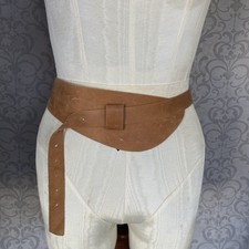 Ada Collection Light Brown Leather Classic wrap Belt.Made in Argentina