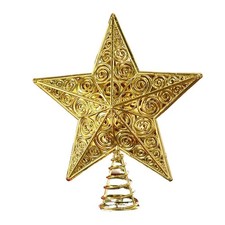 Christmas Tree Top Five-pointed Star Decoration Gold Coating * HNM