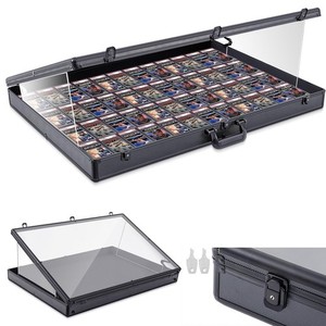 36"X24" Acrylic Clear Top Display Locking Travel Case Trading Coin/Card/Jewelry