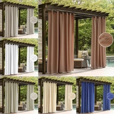 ColourTree Outdoor Curtains for Patio,Waterproof Outside Curtains Premium 