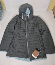 The North Face Girls Mossbud Swirl Parka Jacket Coat Grey Size XL Youth 18 NEW