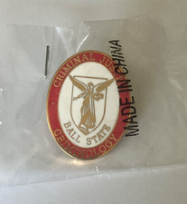 Vintage Ball State University Criminal Justice Criminology Lapel Pin
