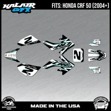 Graphics Kit for Honda CRF50 (2004-2012) or (2013+) Vizion - teal