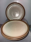 3 Noritake Stoneware 8.25” Salad Plates Madera Ivory 8474 Tan Brown Rims — photo 1