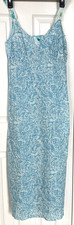 Women New PINK Sleeveless Blue/Floral Sundress size S/C