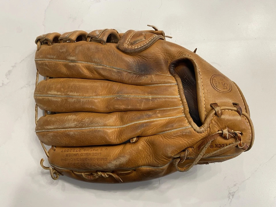 Luva de beisebol masculina costurada de náilon vintage Wilson A2000 XLO feita nos EUA - Imagem 2 de 4
