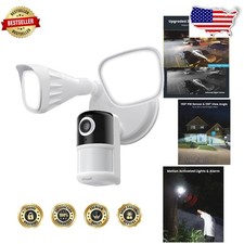 Outdoor Security Floodlight Camera, 2K HD, 2600LM Bright, Color Night Vision