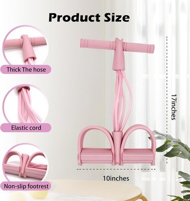 Multi-Function Tension Rope Band & Pedal Puller Resistance Band, 6-Tube