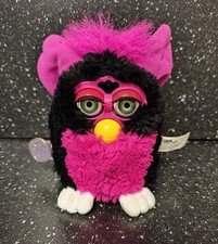Peluche Interactive Furby Tiger 1999 2000 Noire Et Fushia Rare Fonctionne