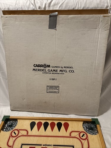 Vintage Carrom Wooden Game Board Table Set Model 108 USA Backgammon Checkers - Picture 10 of 12