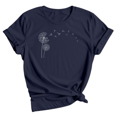 Pusteblumensamen Damen T-Shirt Natur Blumen minimalistische Grafik Tee