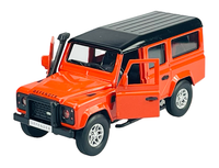 Tayumo Land Rover Defender 110 Orange 1:36 Die Cast Metal Model New In Box