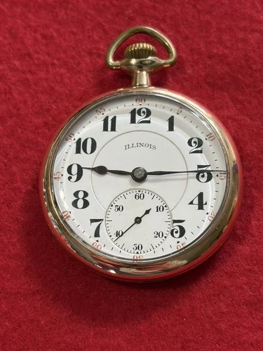 Antique 1920 Illinois 16s & 17j Grade 303 Pocket Watch-Runs Great