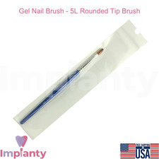 Gel Nail Brush 5L Professional Rounded Edge Tip for Base Builder Top Gel