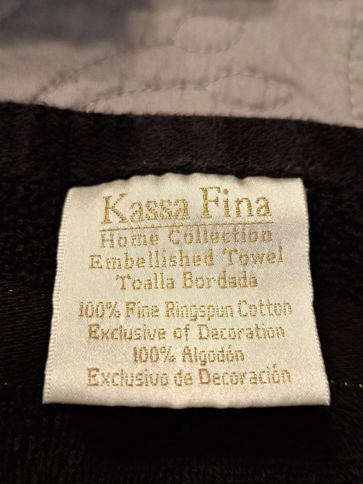 1 Set of Kassa Fina Towels (3 Pieces) Black - Image 3 of 3