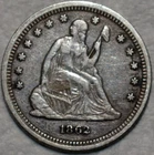Extra Fine 1862-P Seated Liberty Quarter, Sharp specimen.