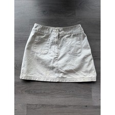 American Eagle Outfitters Vintage Khaki Cream A-Line Mini Skirt Y2K