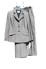 Vintage 1990s Collections for Le Suit Black/White Suit Jacket & Pant 10P NWT