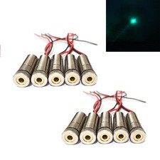10pcs 505nm ±10nm  20mW 3-5V Grass Green Dot Laser Diode Module 12x35mm