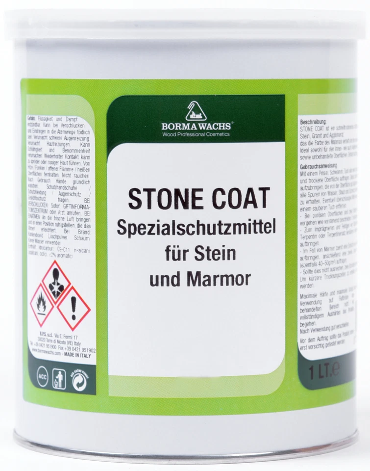BORMA Marmor Travertine Terracotta Stein Granit Agglomerate Lack Schütz 1L FARBLOS