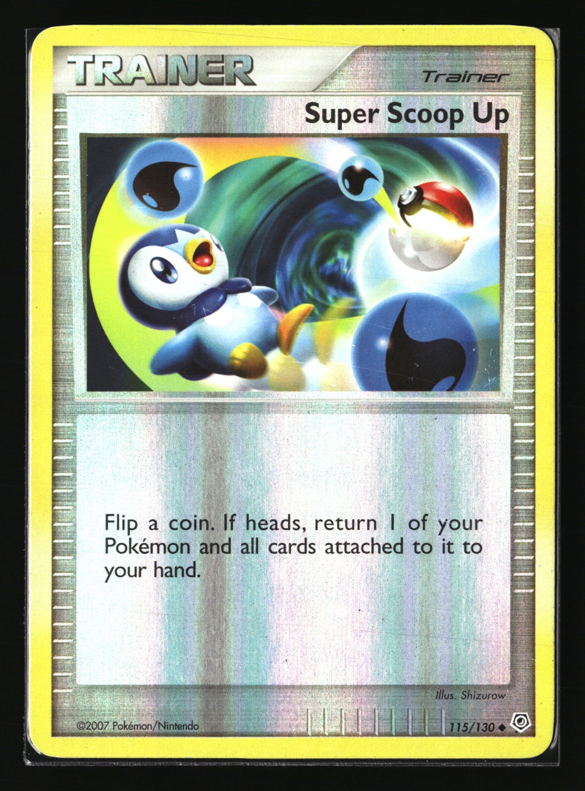 Pokemon SUPER SCOOP UP 115/130 Reverse Holo (Diamond and Pearl) LP/Light Play