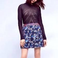 Anthropologie Maeve NWT Cardana Floral Print Mini Skirt Size 4