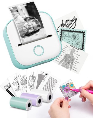 Phomemo T02 Mini Drucker Pocket Printer für Smartphone Inkless Handy Thermod