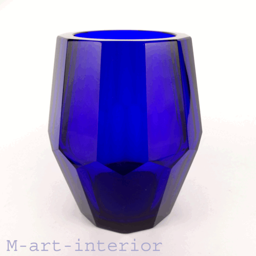 Royal Blau Vase, Josef Hoffmann, Moser, Wiener Werkstätte, Austria um 1920 - Bild 5 von 12