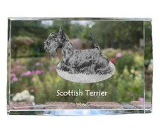 Scottish terrier, Aberdeen Terrier, Scottie, Aberdeenie - crystal with a picture