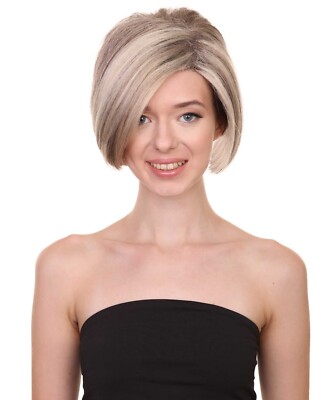 Karen Perücke kurz blond Bob Perücke für Damen lustig Kostüm Halloween Cosplay