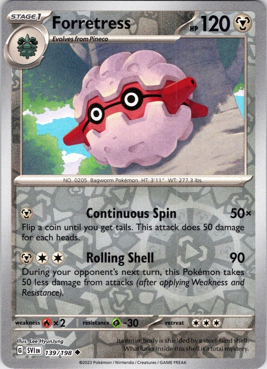 Pokémon - Forretress 139/198 - Scarlet & Violet - Reverse Holo