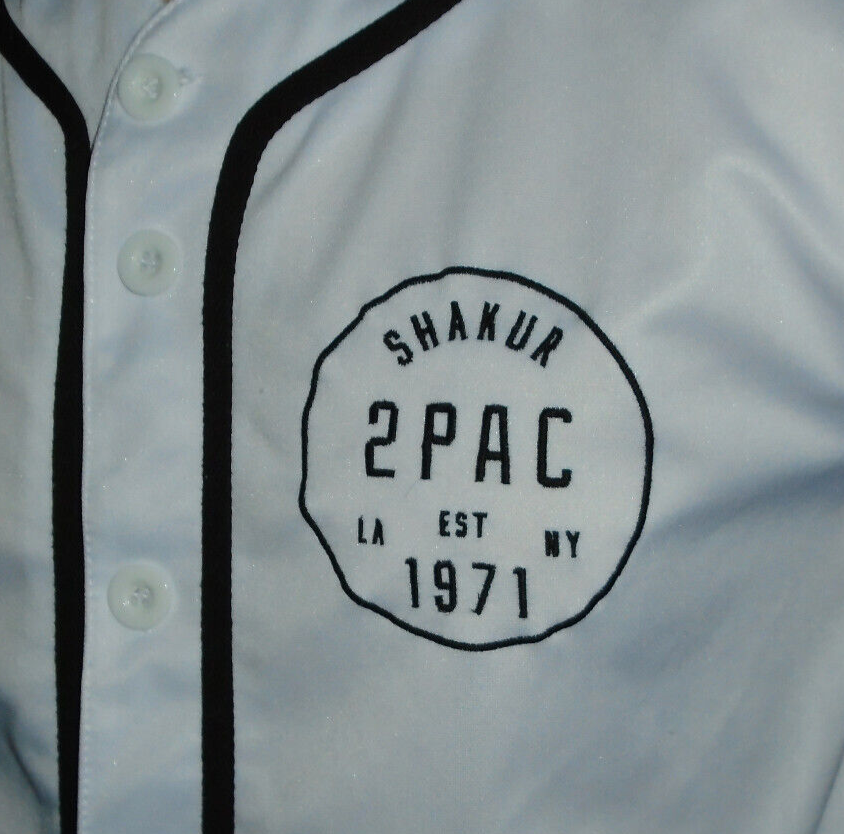2PAC SHAKUR #71 Stitched White Baseball Style Jersey Men