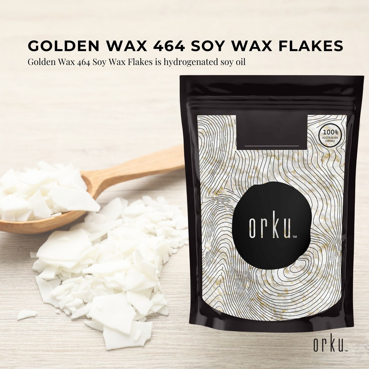 2Kg Golden 464 Soy Wax Flakes - 100% Pure Natural DIY Candle 2Kg Golden 464 Soy Wax Flakes - 100% Pure Natural DIY Candle