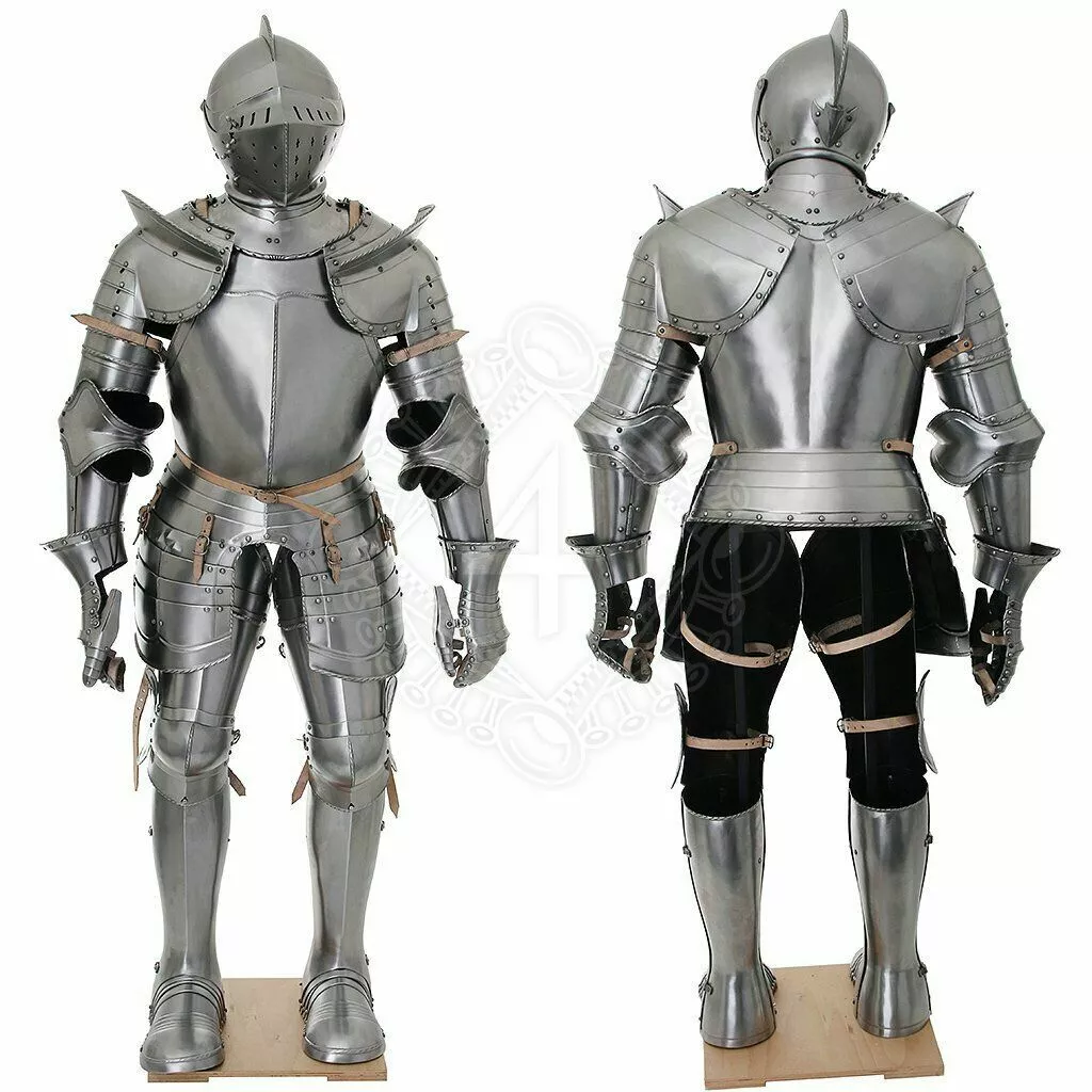 Medieval German Suit of Armour 16th Century Warrior~Steel Battle Armor Suit