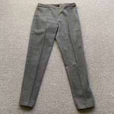 St. John Women’s Size 4 Gray Slim Tapered Leg Pleated Denim Pants