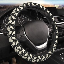 Pattern Steering Wheel Cover Universal 15 Inch Cute Car A Color Ghost Pattern