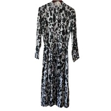 Cloth & Stone Leopard Print Days Of Our Lives TV Midi Fit & Flared Dress SZ S