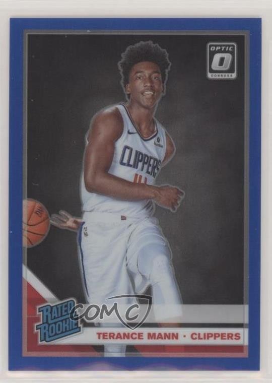 2019-20 Panini Donruss Optic Rated Blue Prizm /59 Terance Mann #165 Rookie RC