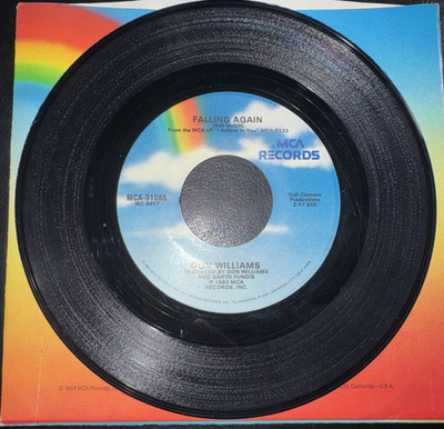 DON WILLIAMS: Falling Again / I Keep Putting Off Getting Over You 45 Vinyl