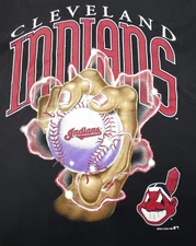 1994 Cleveland Indians Chief Wahoo T-Shirt Mens XL "Votage Pitch" Graphic Tee