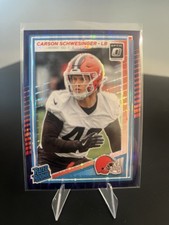2025 Panini Donruss Optic - RR Carson Schwesinger #217 Purple Shock Prizm (RC)
