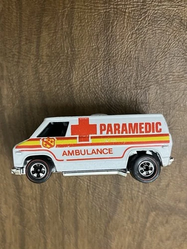 Vintage Hot Wheels Redline Super Van Paramedic White Hong Kong 1974