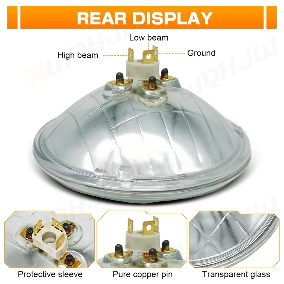 4x 5.75" 5-3/4" Round  Headlights for GMC C15/C1500 1961-1972 Pickup C2500 Foto 3 de 4