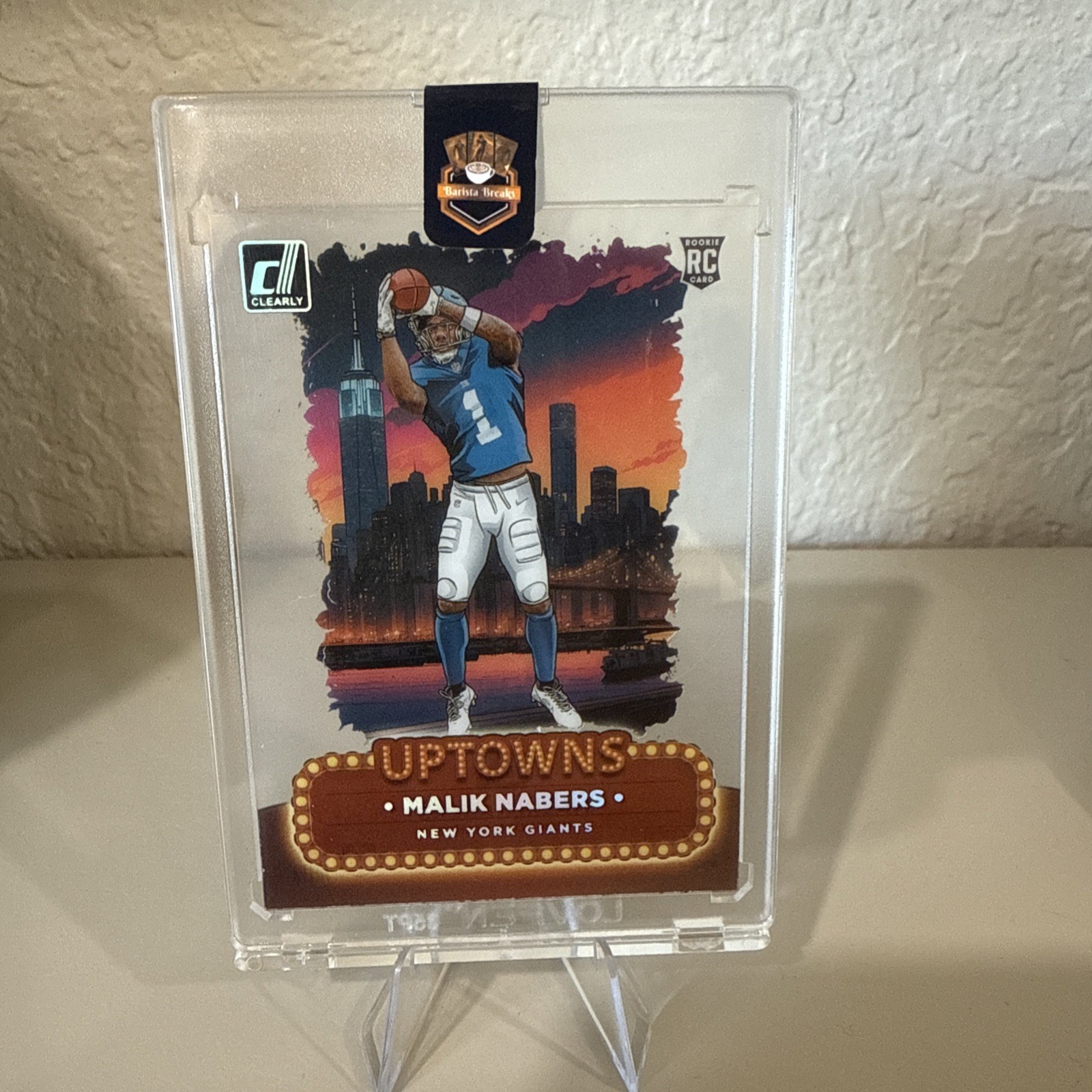 2024 Panini Donruss Clearly Uptowns Malik Nabers RC Rare! Giants