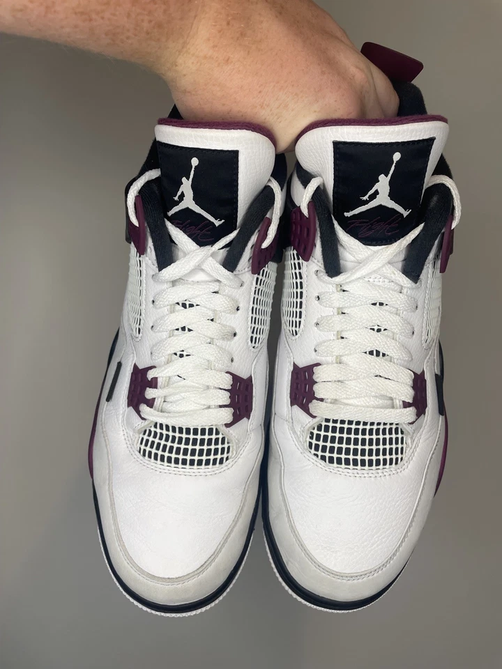 Talla 10.5 - Jordan 4 Retro x Paris Saint-Germain Burdeos 2020 Foto 2 de 4