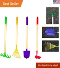 Multicolored Kids Garden Tool Set - Rake, Spade, Hoe & Leaf Rake Included