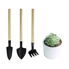 4-Piece Kids Garden Tool Set with Steel Heads & Wood Handles, Gift for Young Gar