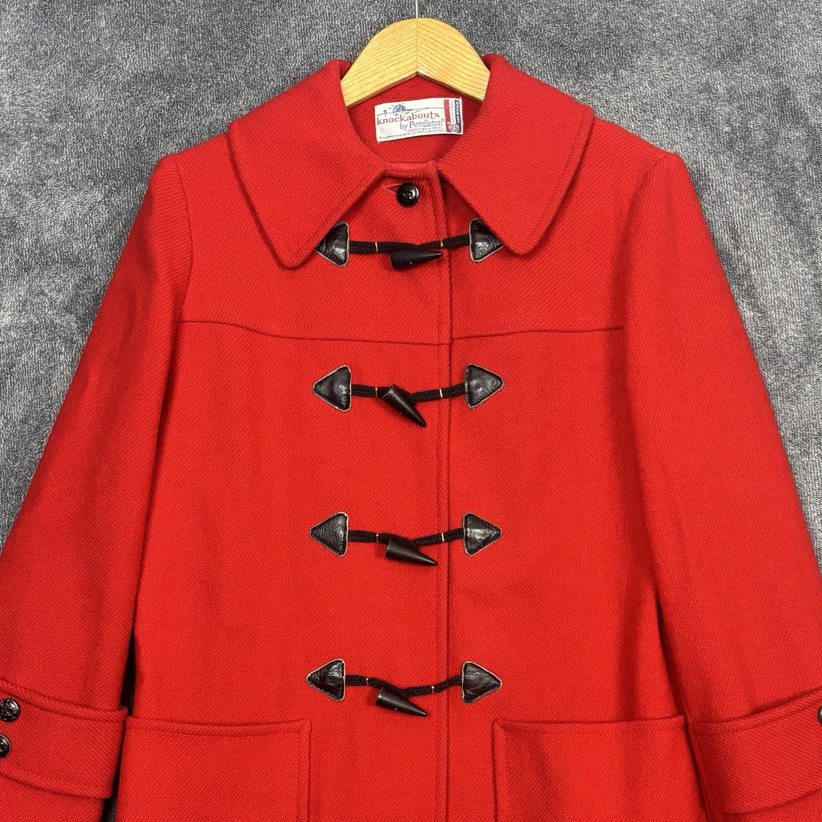 Pendleton Knockabouts Red Wool Toggle Duffle Coat… - image 6