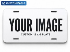 Custom Photo License Plate 12x6 Personalized Aluminum Car Tag Your Image